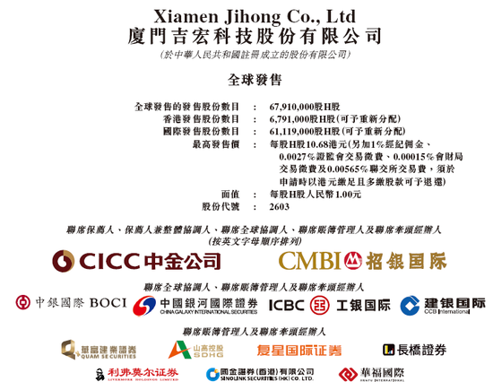 牛牛配 吉宏股份今起招股，5月27日香港上市